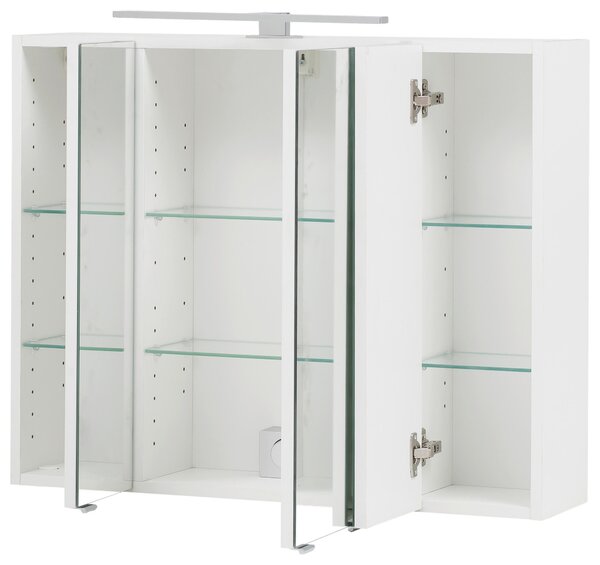 ZRCADLOVÁ SKŘÍŇKA, bílá, bílá, 80/64/20 cm Held - Koupelnové série, Online Only