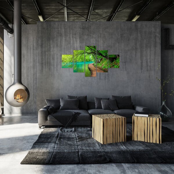 Obraz - Plitvická jezera (125x70 cm)