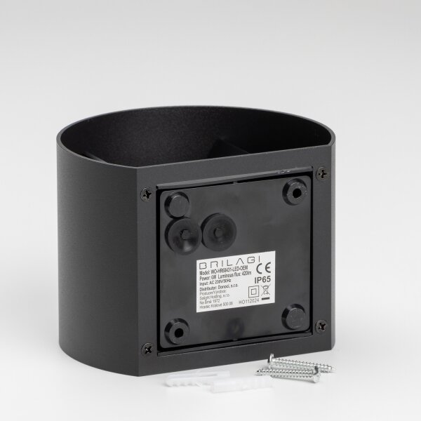 Brilagi - LED Venkovní nástěnné svítidlo RONDO LED/6W/230V černá IP54