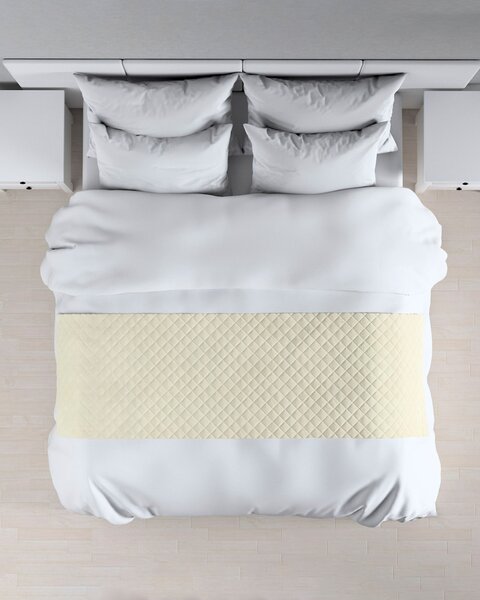 Hotelový přehoz – běhoun Velvet 60x200 cm barva krémová látka lesklé, sametová