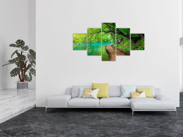 Obraz - Plitvická jezera (125x70 cm)