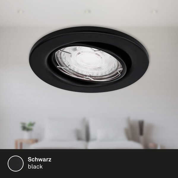 BRI 7147-035 3ks LED vestavné svítidlo, pr. 8,6 cm, 5 W, černá - BRILONER