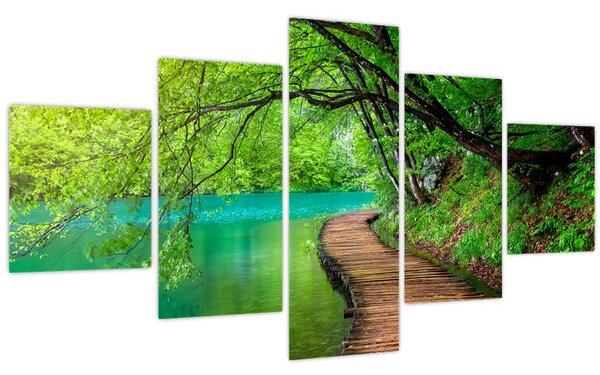Obraz - Plitvická jezera (125x70 cm)