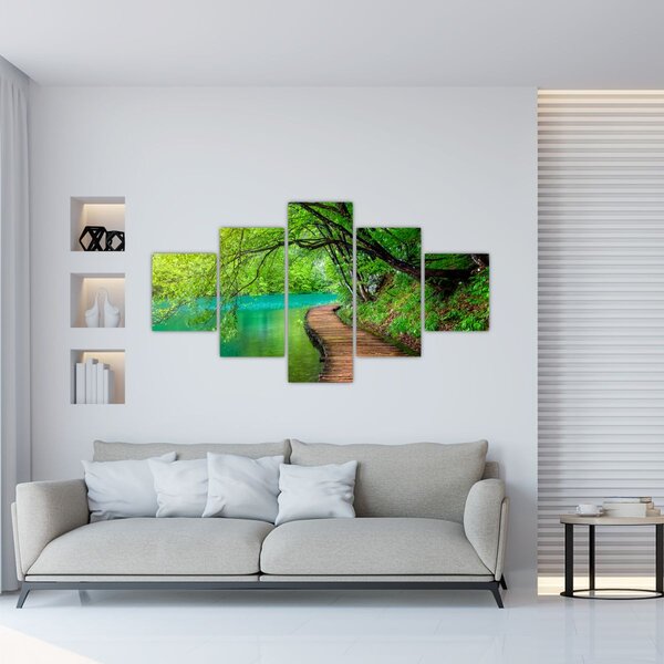 Obraz - Plitvická jezera (125x70 cm)