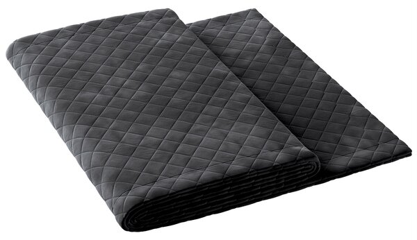 Hotelový přehoz – běhoun Velvet 60x200 cm barva černá látka lesklé, sametová