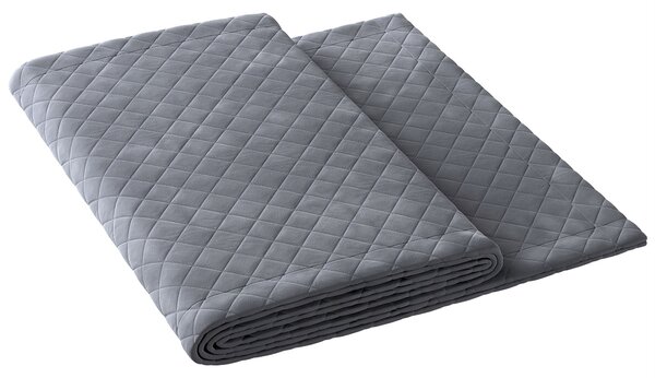 Hotelový přehoz – běhoun Velvet 60x200 cm barva šedá látka lesklé, sametová