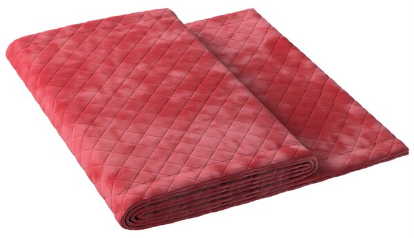 Hotelový přehoz – běhoun Velvet 60x200 cm barva červená látka lesklé, sametová