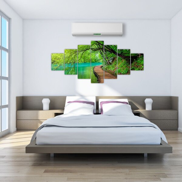 Obraz - Plitvická jezera (210x100 cm)