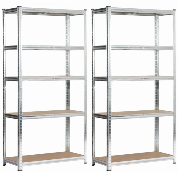 Set regálů do domácnosti 90 cm QARIAN - stříbrný