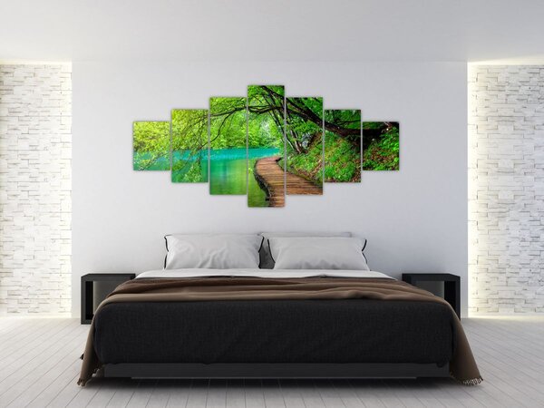 Obraz - Plitvická jezera (210x100 cm)