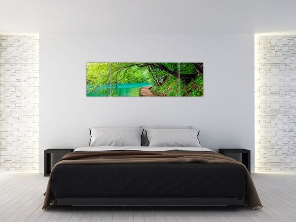 Obraz - Plitvická jezera (170x50 cm)