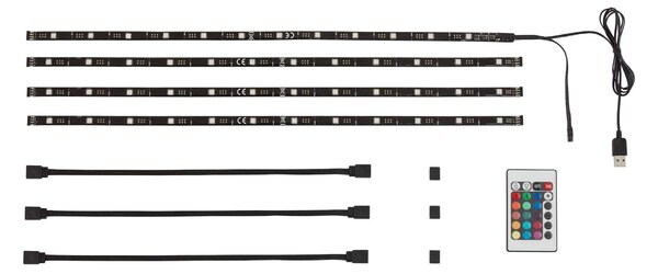 BRILO 2353-024 USB LED pásek 50 cm černá - BRILO