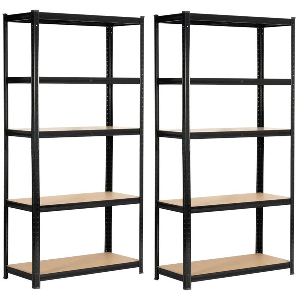 Set regálů do domácnosti 90 cm QARIAN - černý