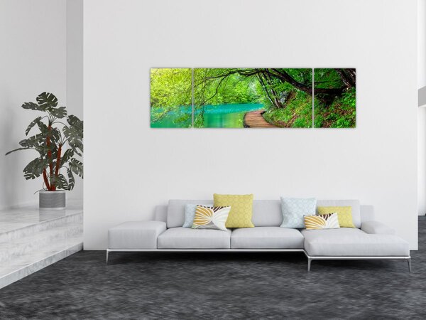 Obraz - Plitvická jezera (170x50 cm)