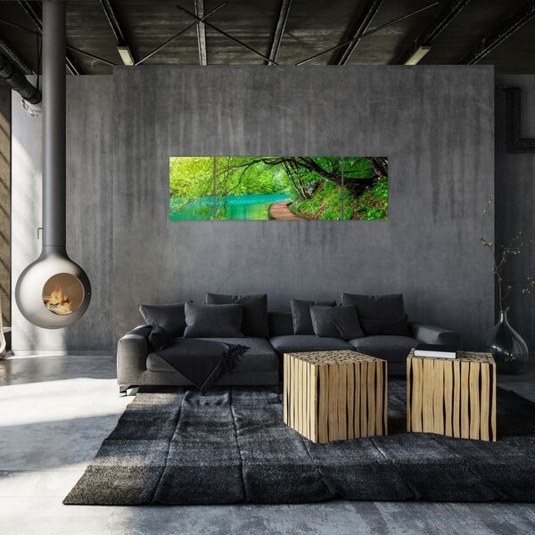 Obraz - Plitvická jezera (170x50 cm)