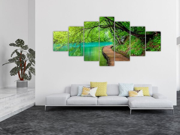 Obraz - Plitvická jezera (210x100 cm)