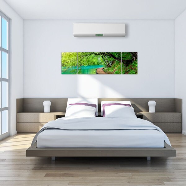 Obraz - Plitvická jezera (170x50 cm)