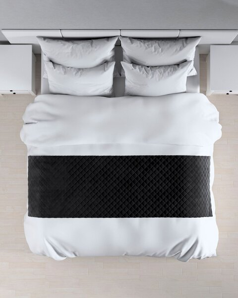Hotelový přehoz – běhoun Velvet 60x200 cm barva černá látka lesklé, sametová