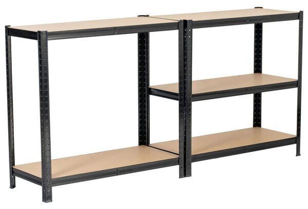 Set regálů do domácnosti 90 cm QARIAN - černý