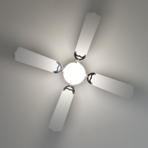 ZEVENTI - Stropní ventilátor NAVAGIO 1xE27/60W/230V černá/bílá