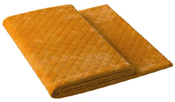 Hotelový přehoz – běhoun Velvet 60x200 cm barva žlutá látka lesklé, sametová