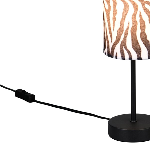 Stolní lampa ZEBARA černobílá