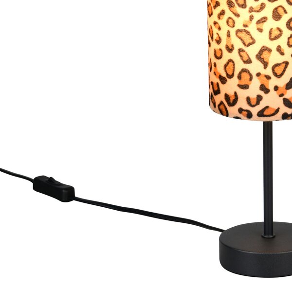 Stolní lampa PARDINA černá/hnědá