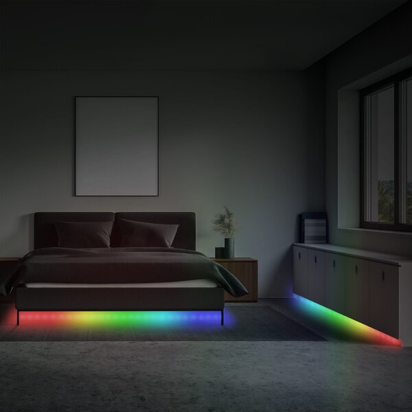 BRILO 2313-150 Digitální RGB LED pásek s hudebním senzorem 500 cm 0,12W bílé - BRILO