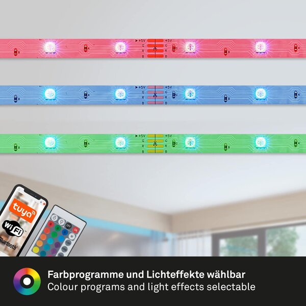 BRILO 2256-150 RGB Smart LED pásek 500 cm bílé - BRILO