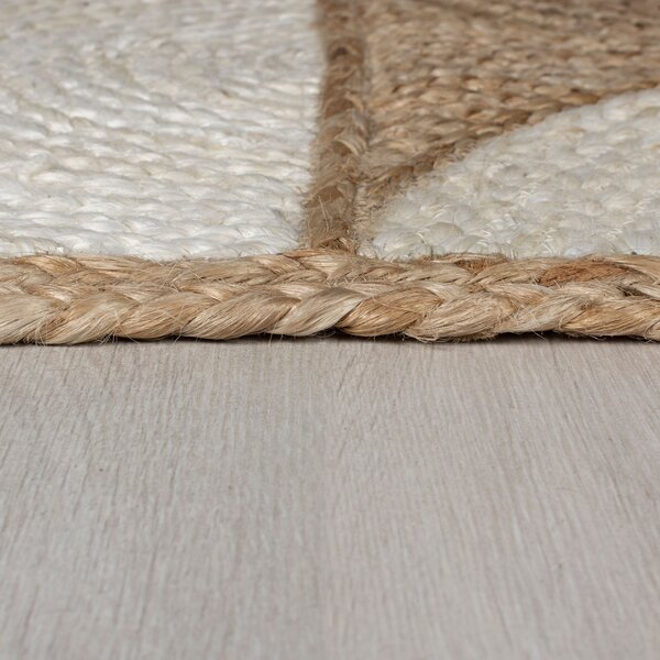 Flair Rugs, Kusový koberec Ella Jute Eclipse Natural/White, 200x290, béžová, chodba / předsíň