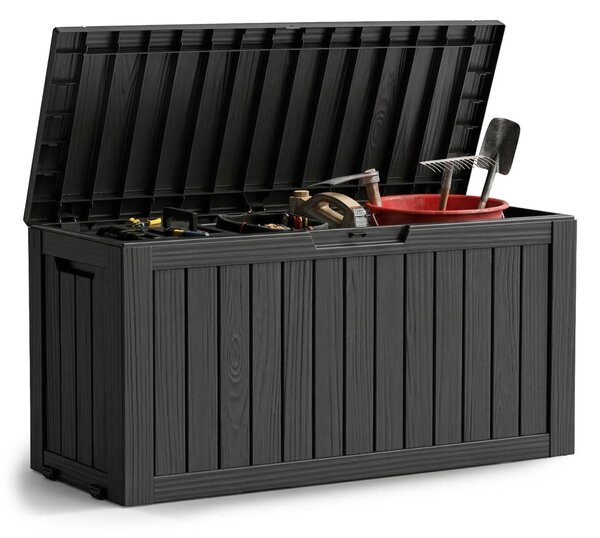 Zahradní úložný voděodolný box TOXORA - černý