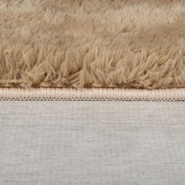 Flair Rugs, Kusový koberec Faroe Faux Fur Natural, 80x150, hnědá, ložnice