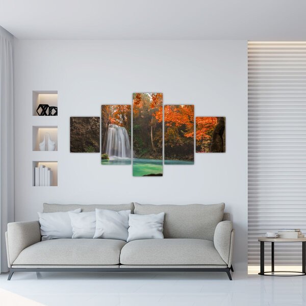 Obraz - Vodopád v Thajsku (125x70 cm)