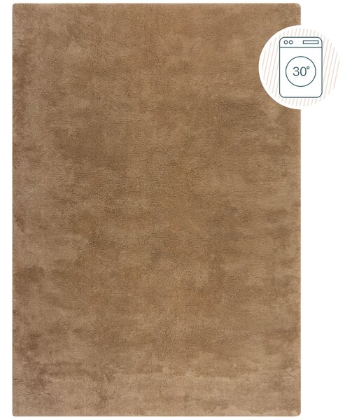 Flair Rugs, Kusový koberec Faroe Faux Fur Natural, 80x150, hnědá, ložnice