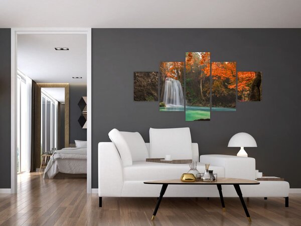 Obraz - Vodopád v Thajsku (125x70 cm)