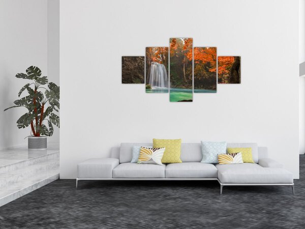 Obraz - Vodopád v Thajsku (125x70 cm)