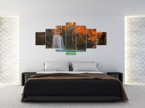 Obraz - Vodopád v Thajsku (210x100 cm)
