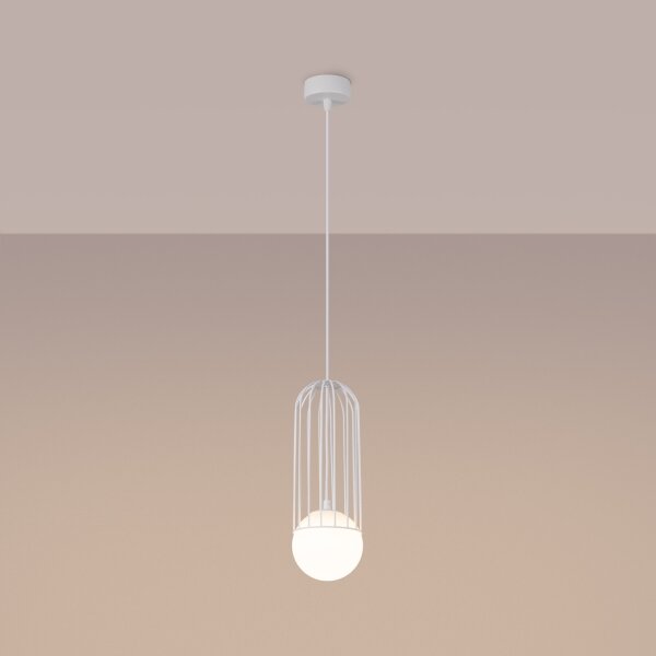 Sollux SL.1331 - Lustr na lanku BRINA 1xG9/8W/230V bílá