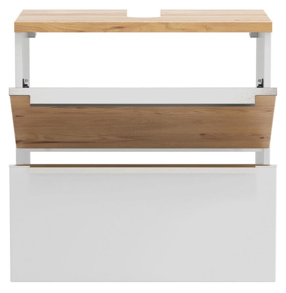 SKŘÍŇKA POD UMYVADLO, bílá, divoký dub, bílá, 60/54/35 cm Held - Koupelnové série, Online Only
