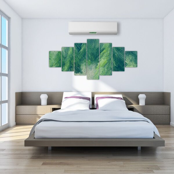Obraz - Malované jehličnany (210x100 cm)