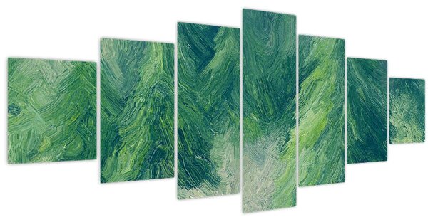 Obraz - Malované jehličnany (210x100 cm)