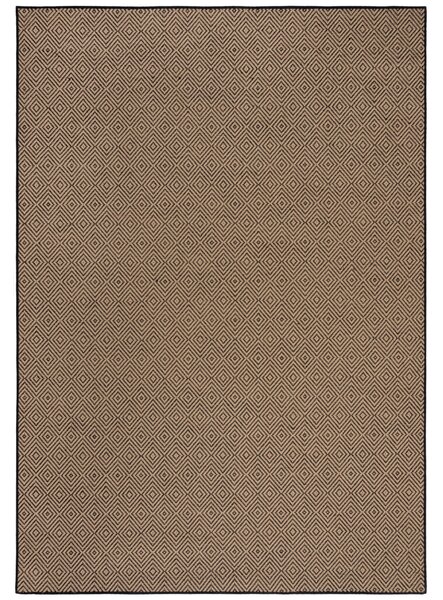 Flair Rugs, Kusový koberec Geometric Jute Black, 200x290, béžová, chodba / předsíň