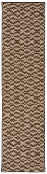 Flair Rugs, Běhoun Geometric Jute Black, 60x230, béžová, chodba / předsíň