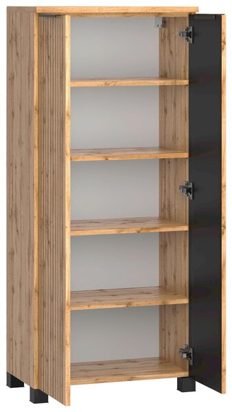 MIDI SKŘÍŇKA, černá, dub wotan, 60/130/35 cm Held - Koupelnové série, Online Only