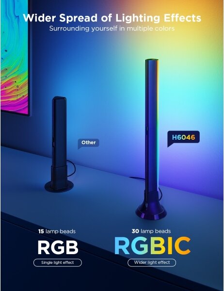 Govee - SADA 2x Backlight TV 55-65" SMART LED podsvícení RGBICW Wi-Fi