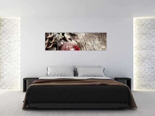 Obraz - Vánoční ozdoby (170x50 cm)