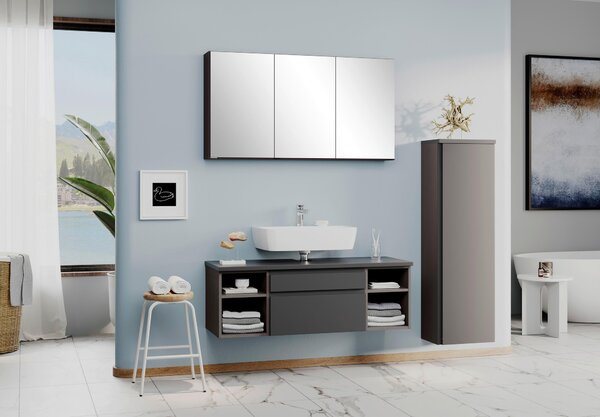 ZRCADLOVÁ SKŘÍŇKA, barvy grafitu, 120/64/20 cm Held - Koupelnové série, Online Only