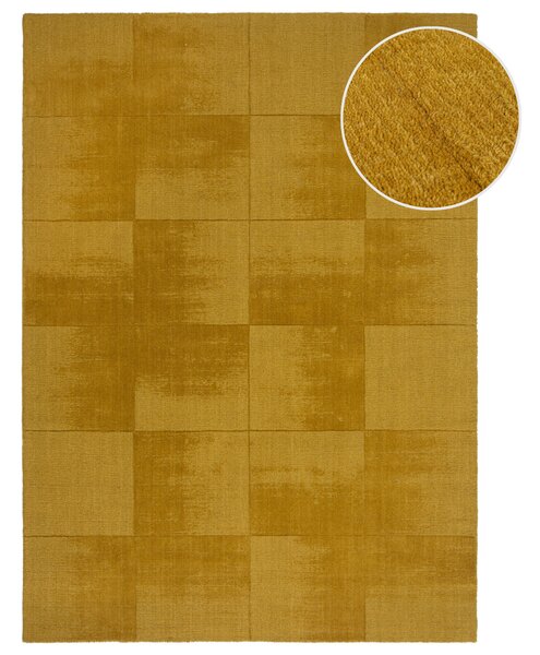 Flair Rugs, Kusový koberec Demi Check Ombre Yellow, 200x290, žlutá, ložnice