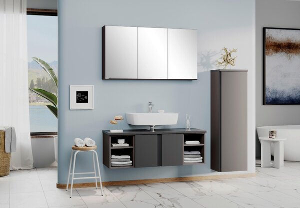 ZRCADLOVÁ SKŘÍŇKA, barvy grafitu, 120/64/20 cm Held - Koupelnové série, Online Only