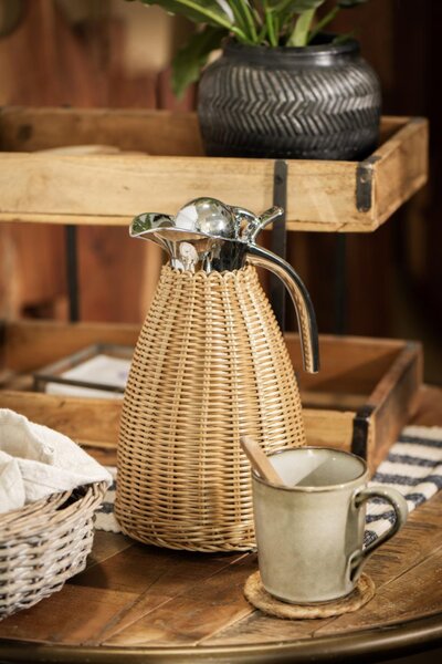 Termoska Polyrattan Handwoven Brown 1,5 l Ib Laursen